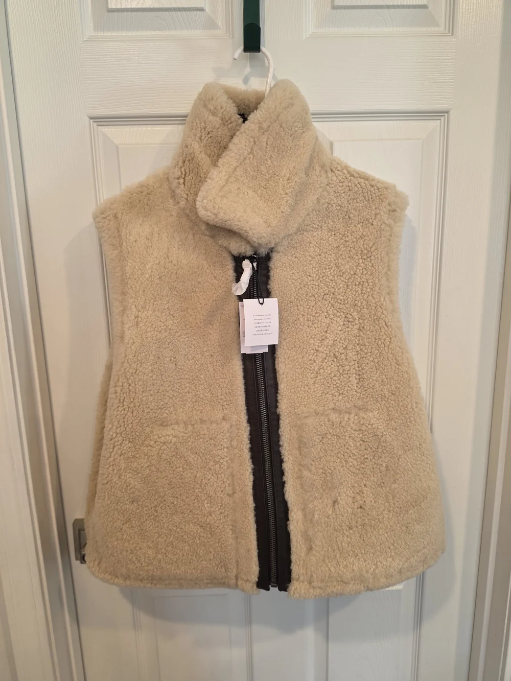 NWT Reversible Coach Brown Leather And Shearling Vest Sizes-M &L